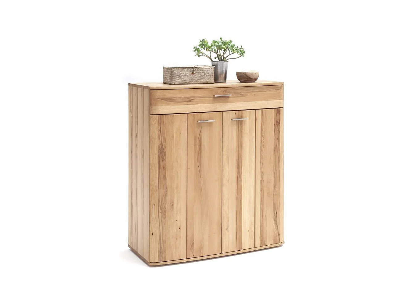 Kommode Flurkommode mit einer Schublade und Massivholz Türen