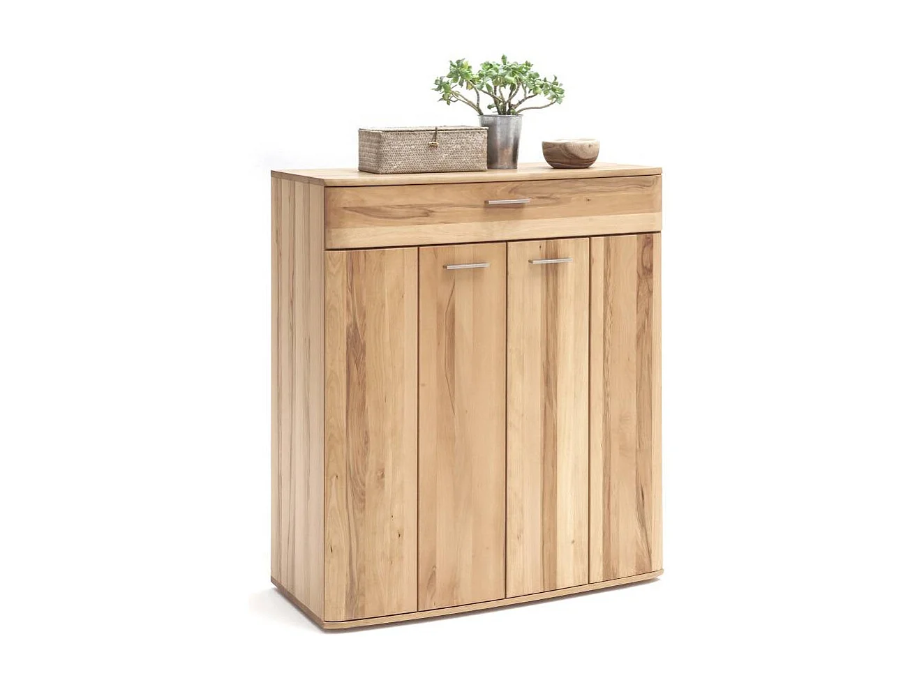 Kommode Flurkommode mit einer Schublade und Massivholz Türen