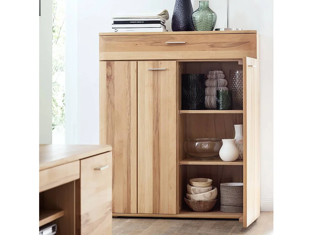 Kommode Flurkommode mit einer Schublade und Massivholz Türen