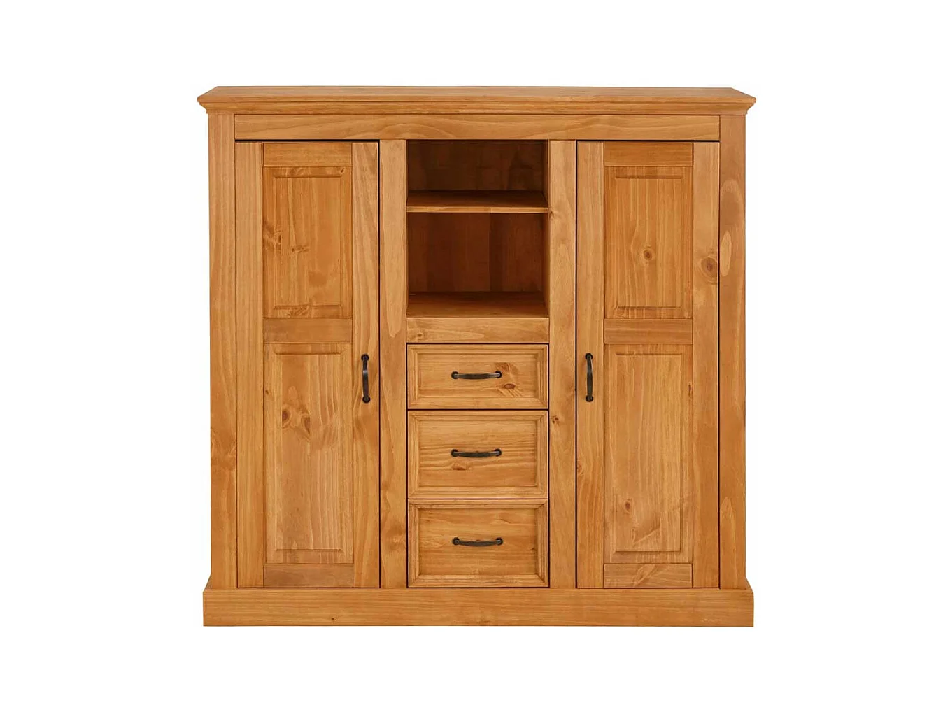 Kommode Highboard mit drei Schubladen und Drehtüren