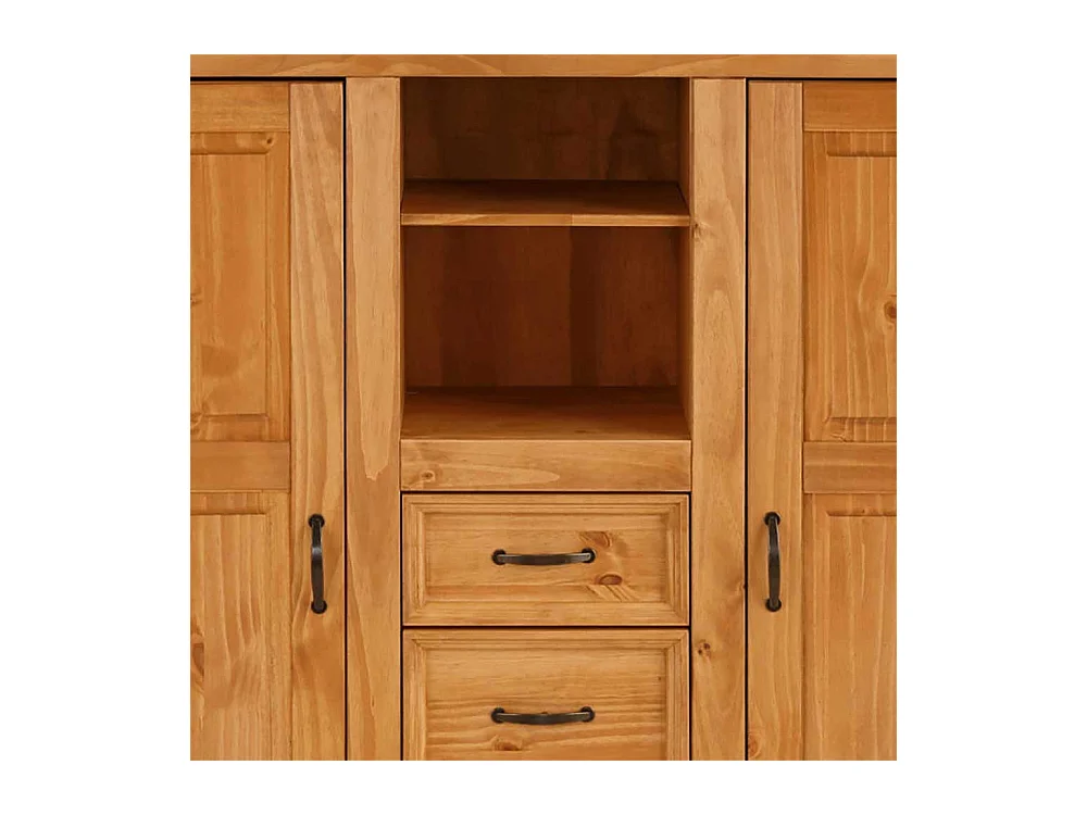 Kommode Highboard mit drei Schubladen und Drehtüren