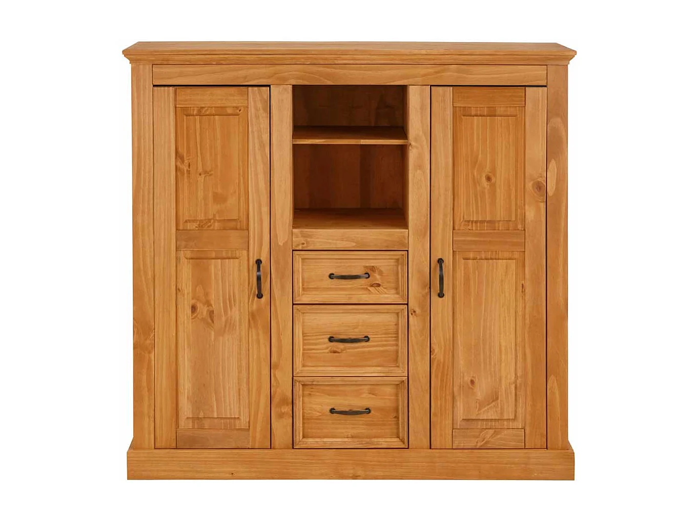 Kommode Highboard mit drei Schubladen und Drehtüren