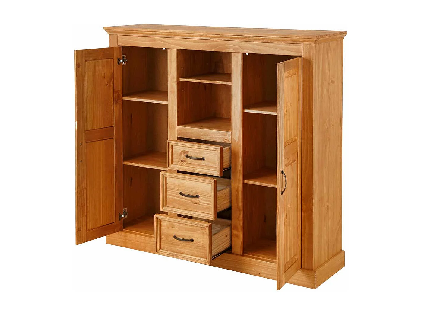 Kommode Highboard mit drei Schubladen und Drehtüren