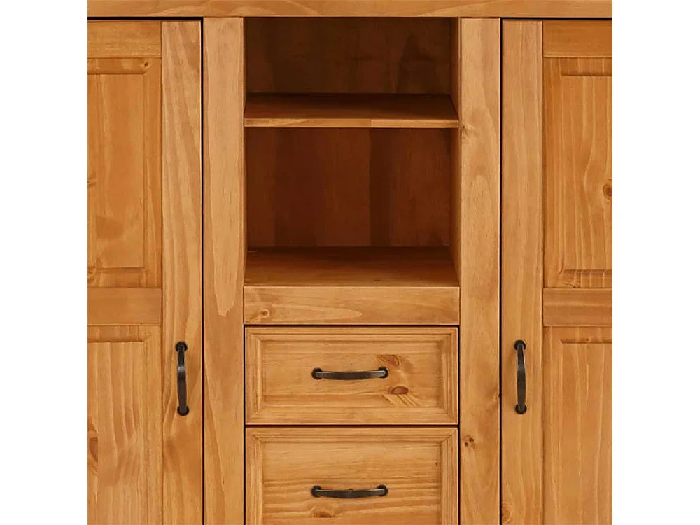 Kommode Highboard mit drei Schubladen und Drehtüren