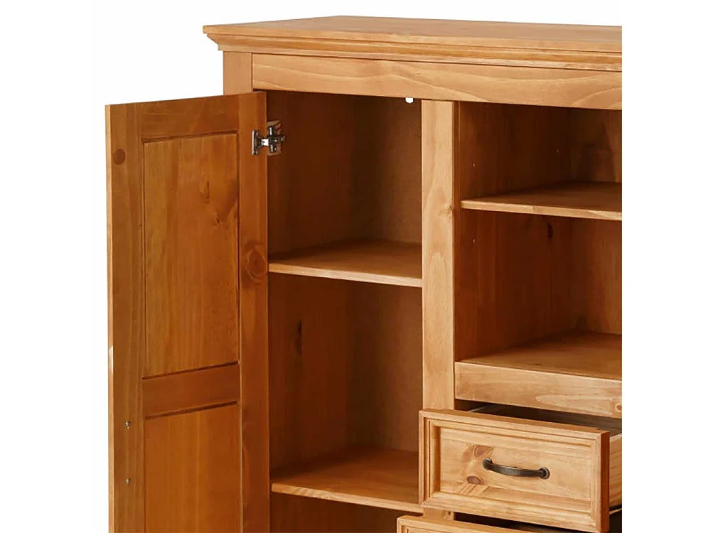 Kommode Highboard mit drei Schubladen und Drehtüren