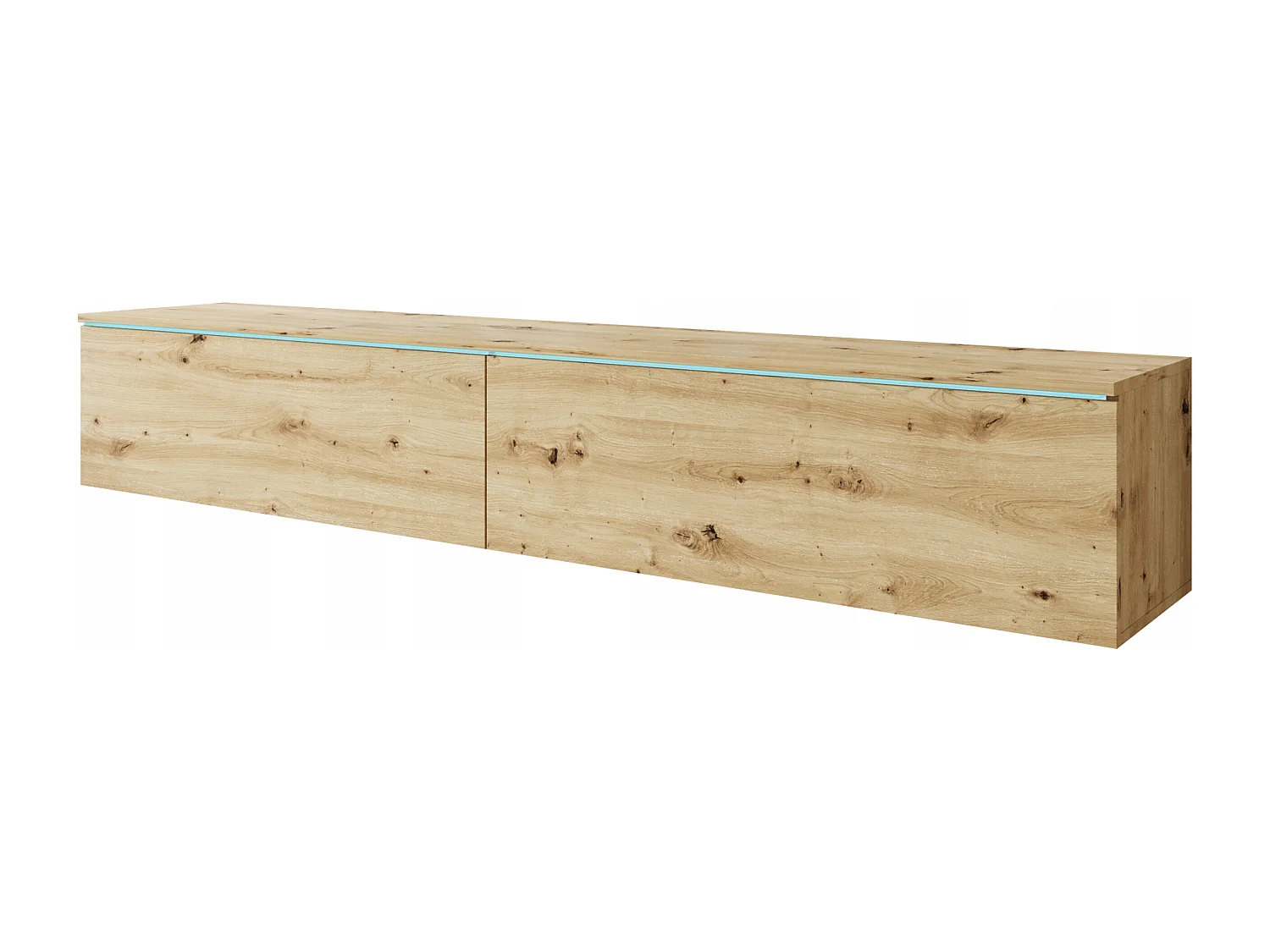 Moderner 180 cm TV-Ständer mit LED-Beleuchtung, mattem Finish, 2 Türen, zur Wandmontage oder freistehend