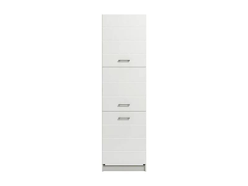 Colonne de cuisine 3 portes couleur blanc brillant - Longueur 60 x Profondeur 57.5 x Hauteur 214.5 cm