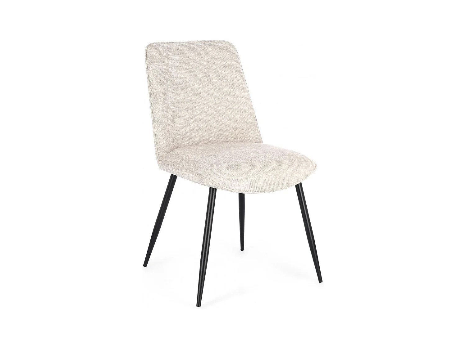 Chaises de salle à manger en tissu beige (lot de 4) - CORINE