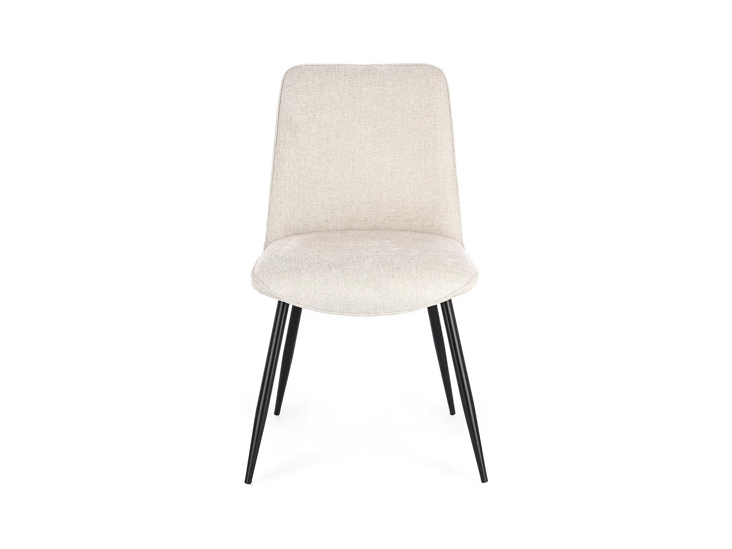 Chaises de salle à manger en tissu beige (lot de 4) - CORINE