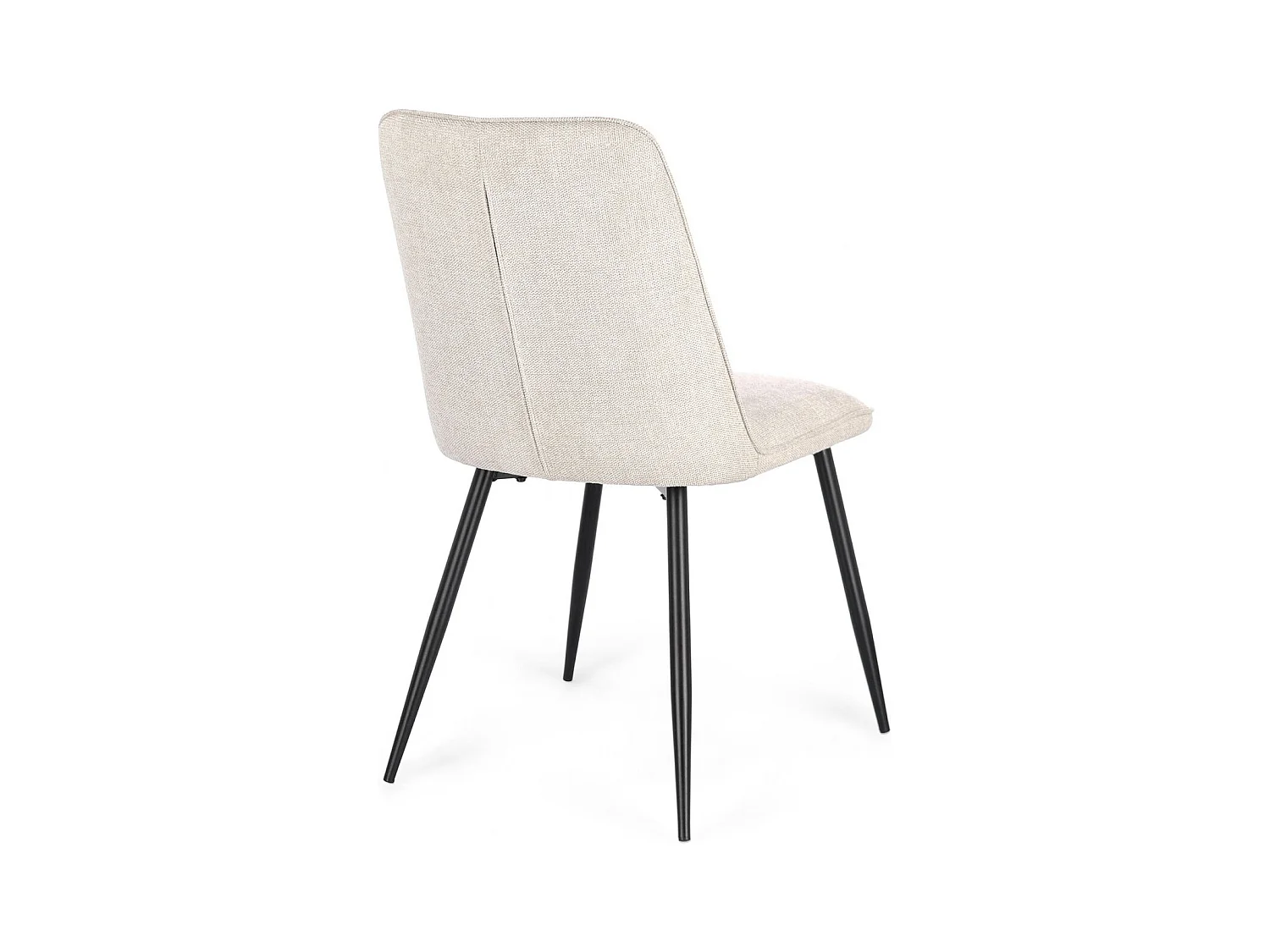 Chaises de salle à manger en tissu beige (lot de 4) - CORINE