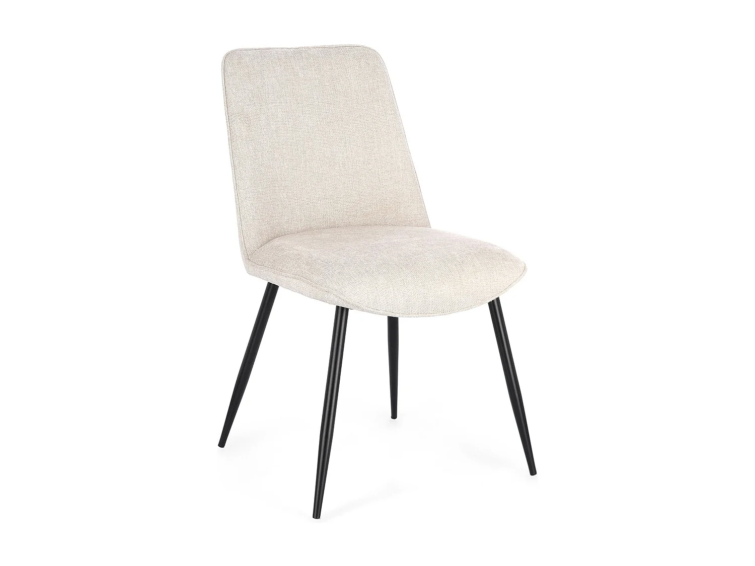 Chaises de salle à manger en tissu beige (lot de 4) - CORINE