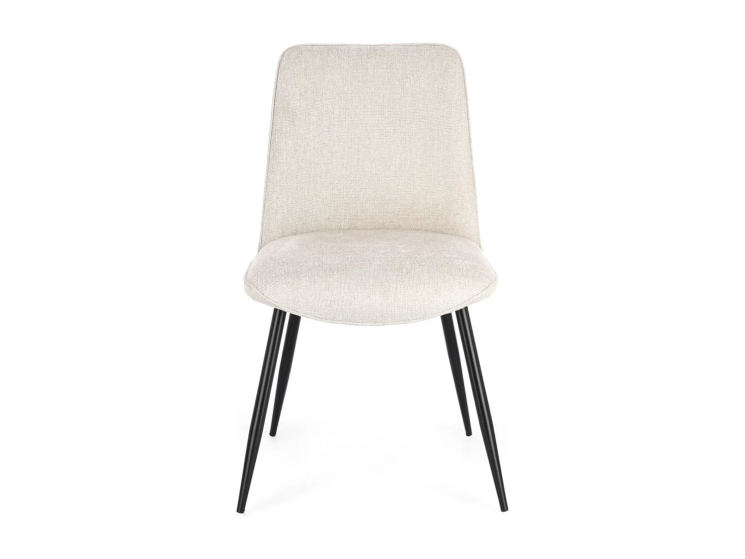 Chaises de salle à manger en tissu beige (lot de 4) - CORINE
