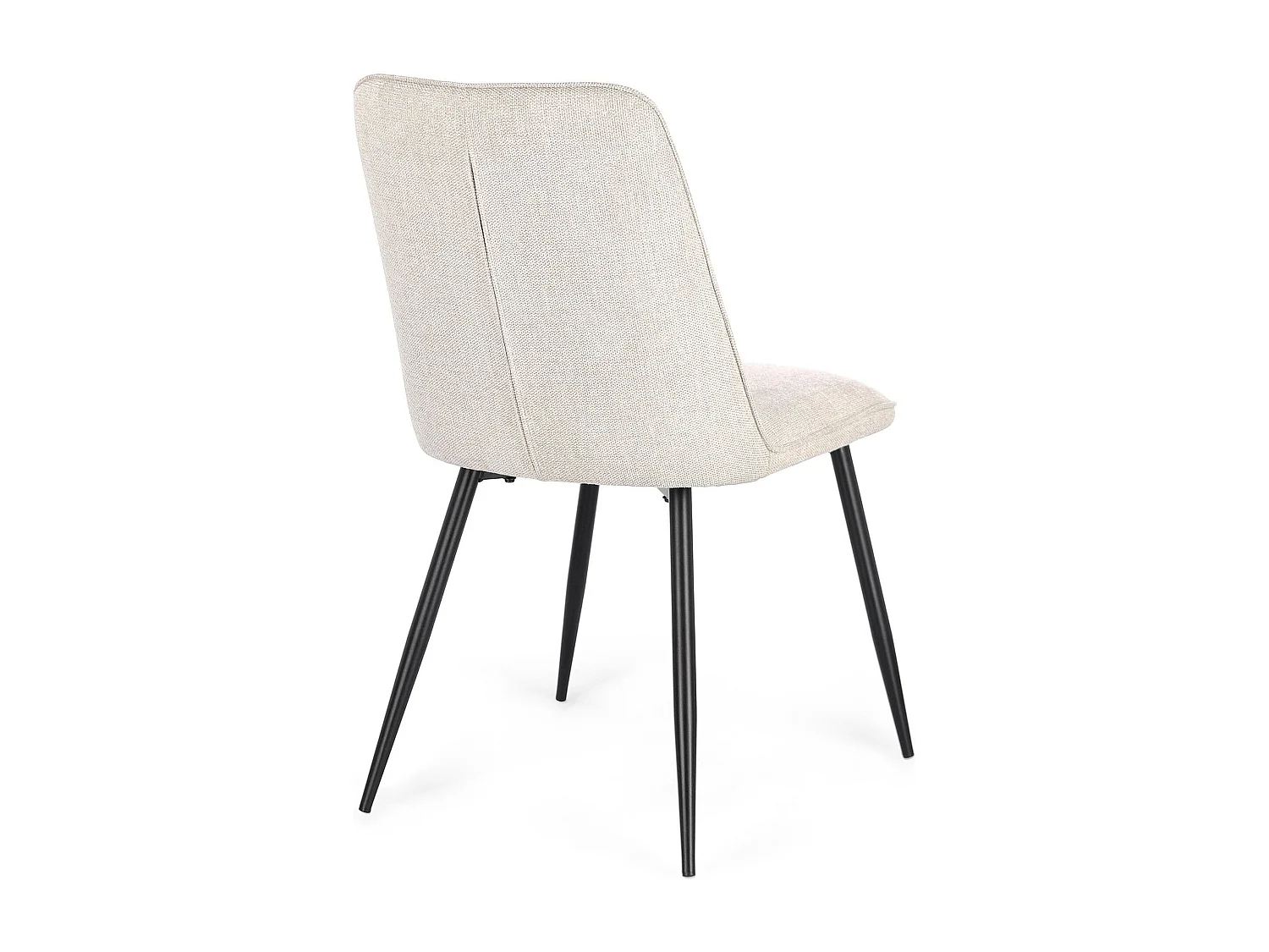 Chaises de salle à manger en tissu beige (lot de 4) - CORINE