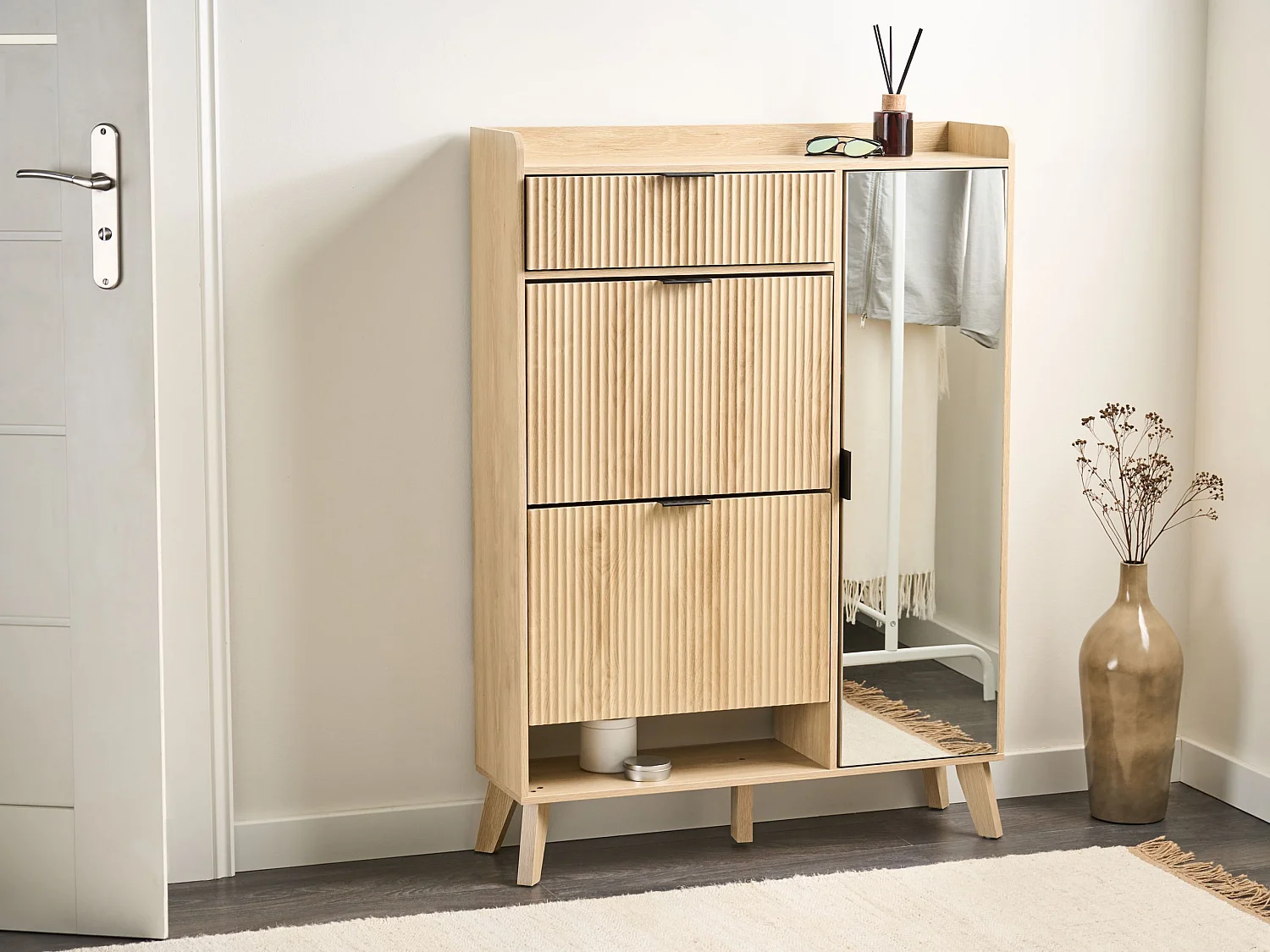 Meuble à chaussures MOONIE Marron clair