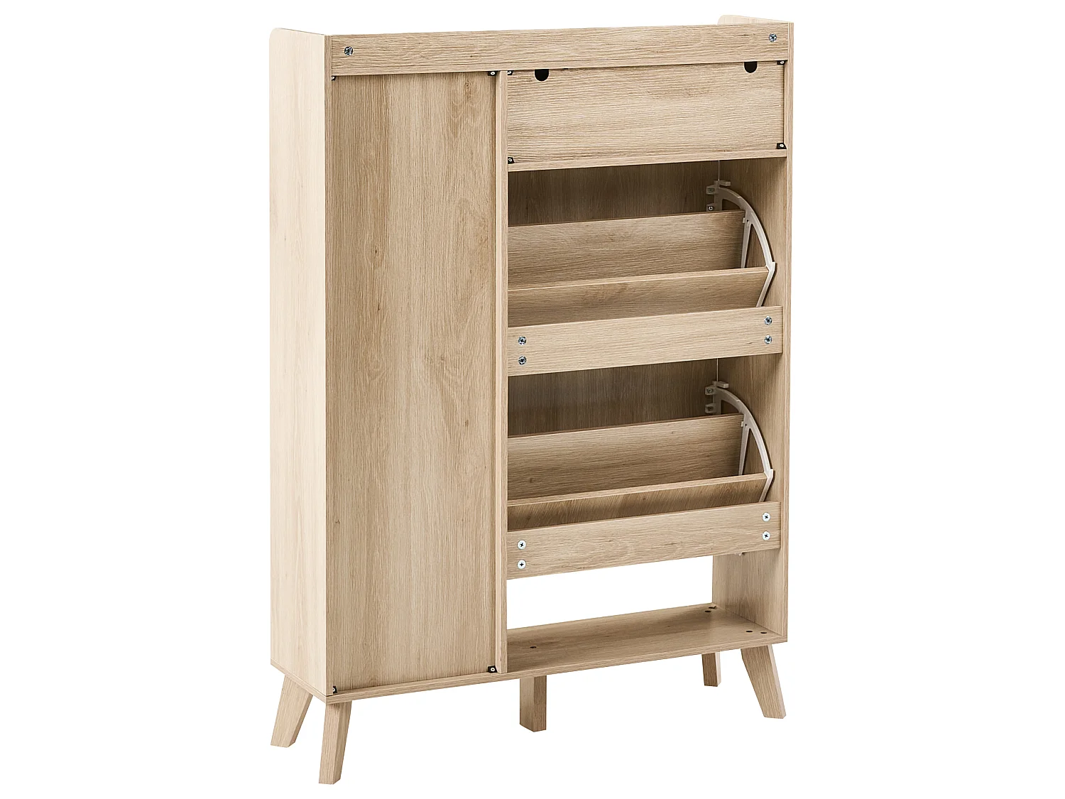 Shoe Storage Cabinet MOONIE Light Brown