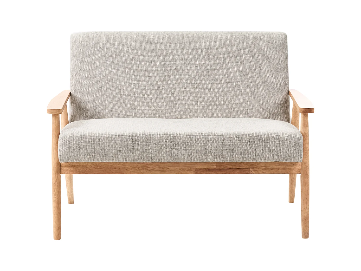 Canapé 2 places ESRUM Tissu Marron clair/gris