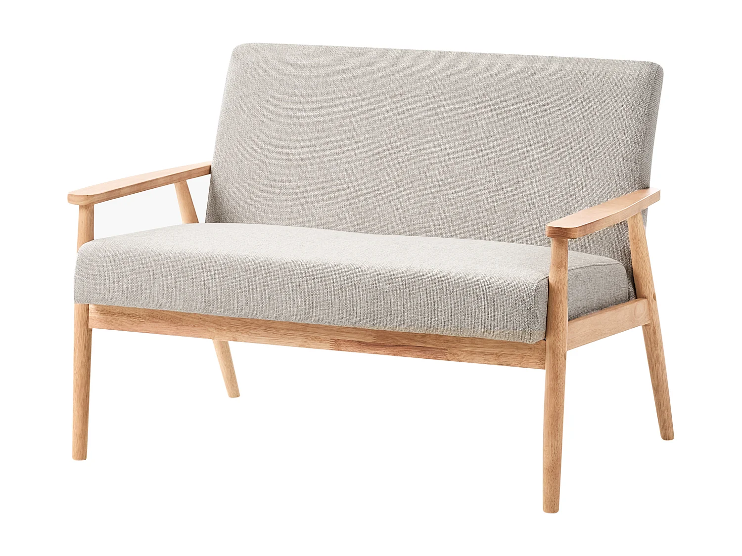 Canapé 2 places ESRUM Tissu Marron clair/gris