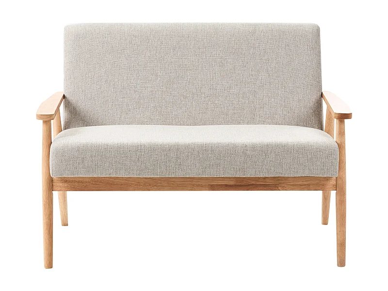 Canapé 2 places ESRUM Tissu Marron clair/gris