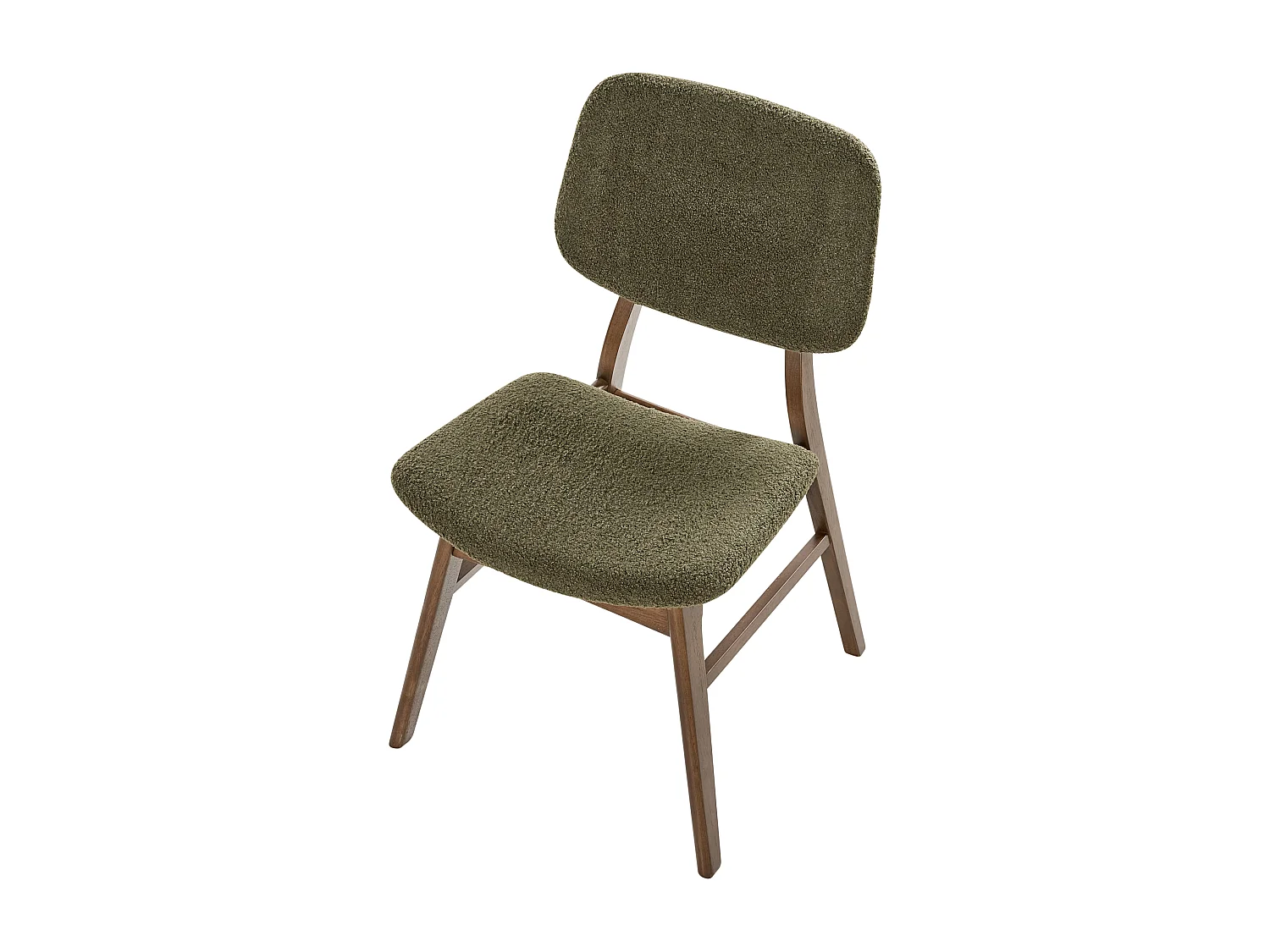 Lot de 2 chaises de salle à manger ELAINE Bois Marron foncé/vert