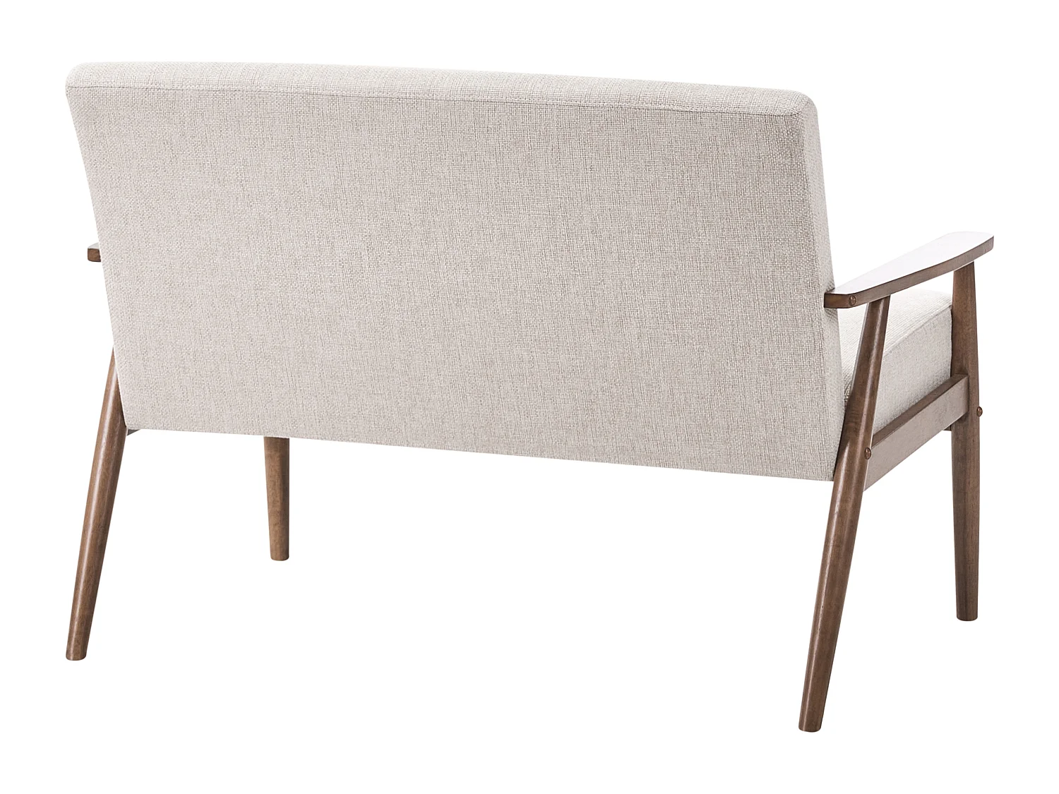 Canapé 2 places ESRUM Tissu Marron foncé/beige