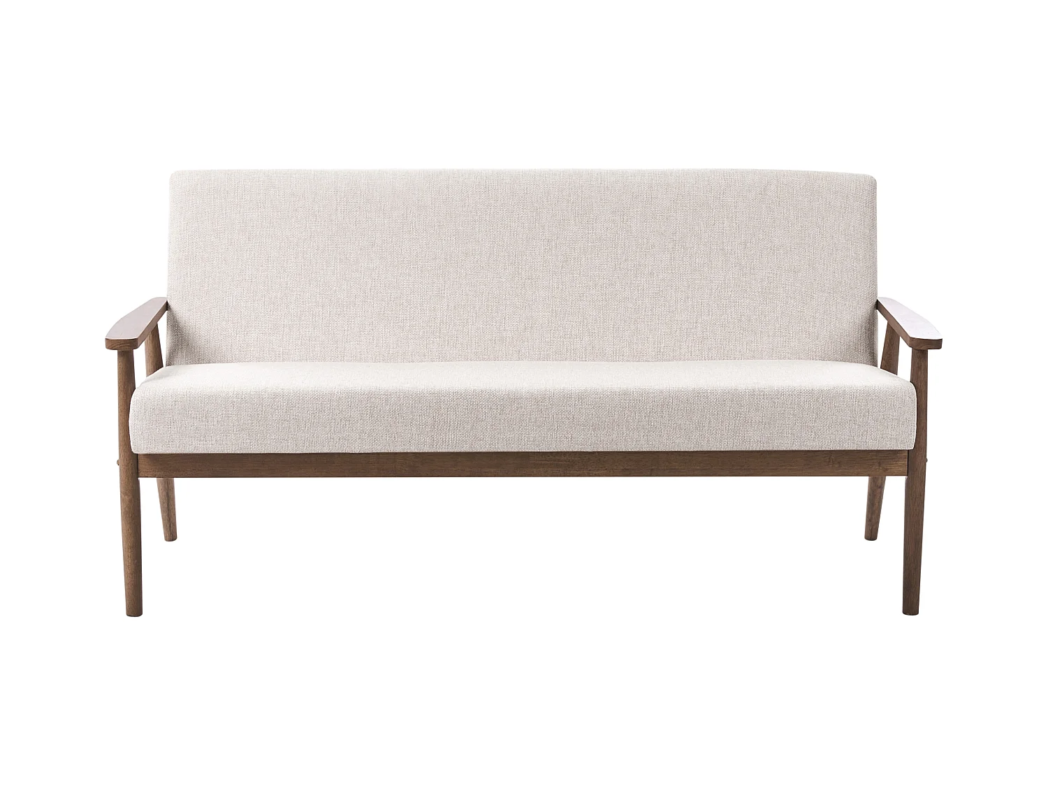 Canapé 3 places ESRUM Tissu Marron foncé/beige