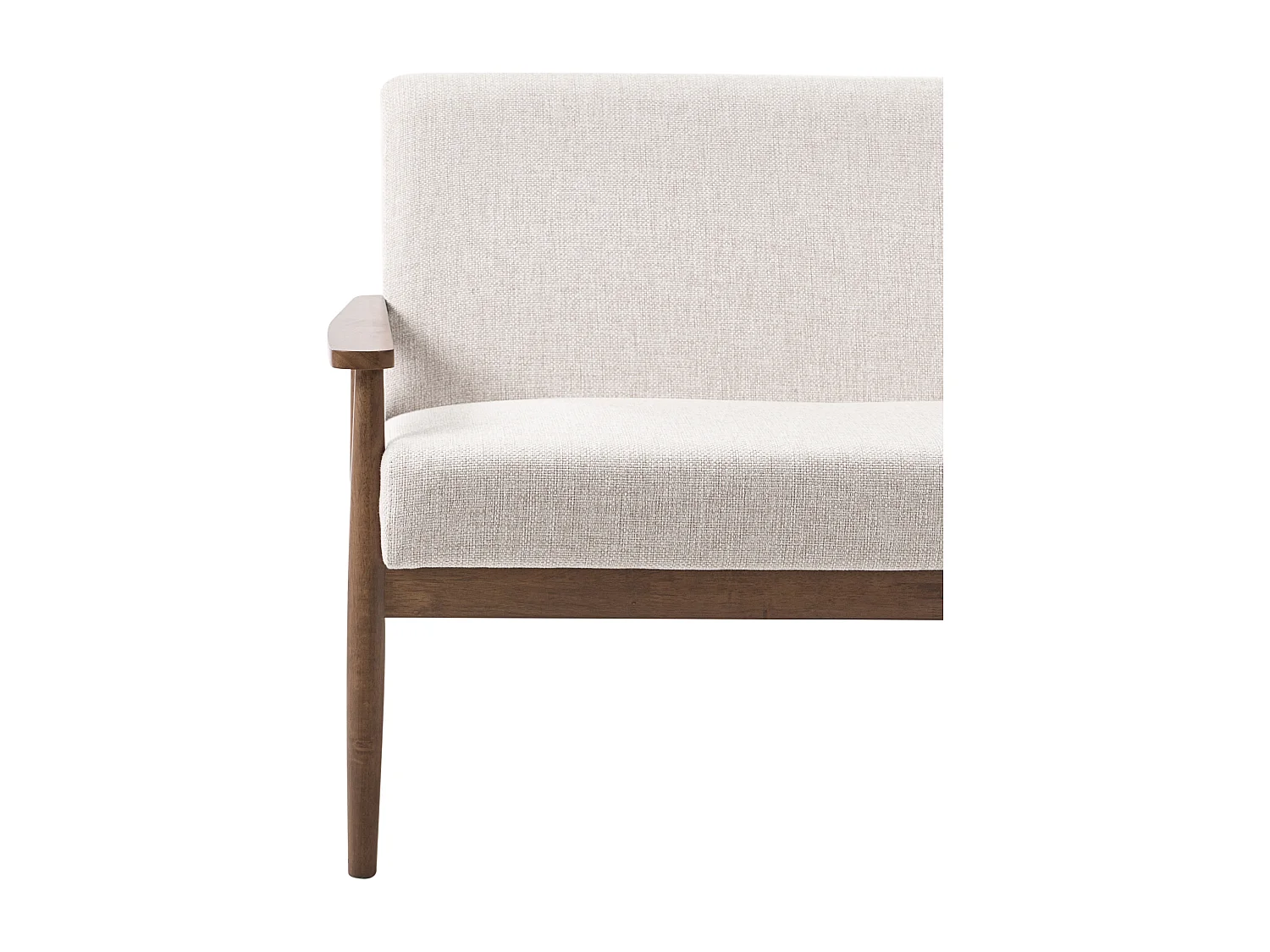 Canapé 3 places ESRUM Tissu Marron foncé/beige