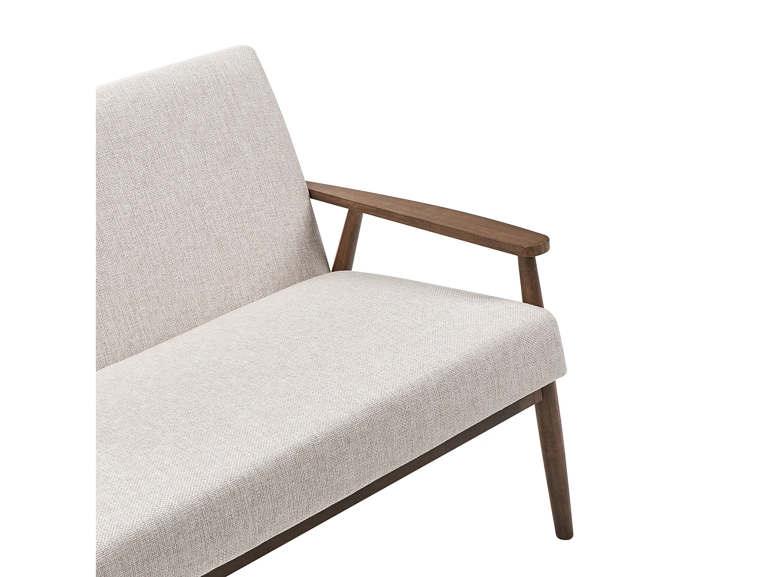 Canapé 3 places ESRUM Tissu Marron foncé/beige