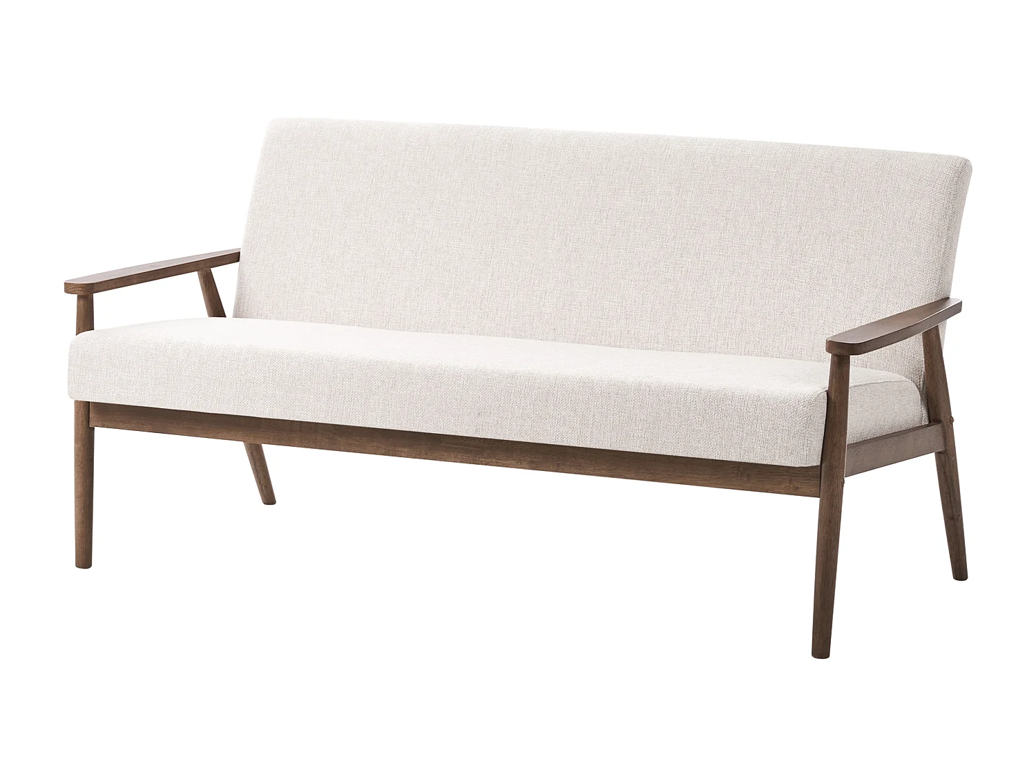 Canapé 3 places ESRUM Tissu Marron foncé/beige