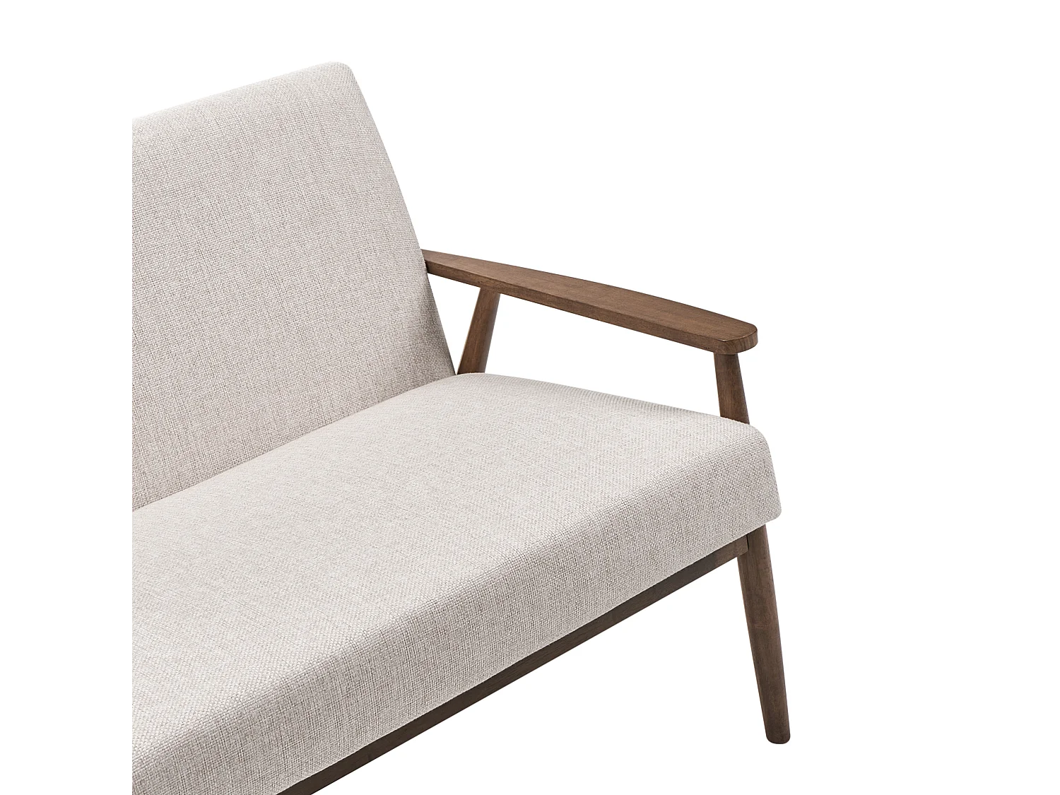 Canapé 3 places ESRUM Tissu Marron foncé/beige