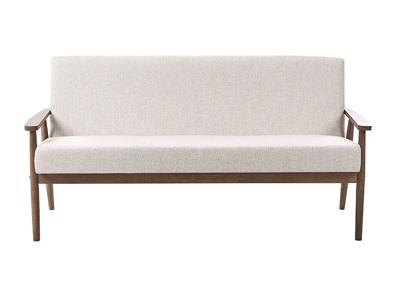 Canapé 3 places ESRUM Tissu Marron foncé/beige