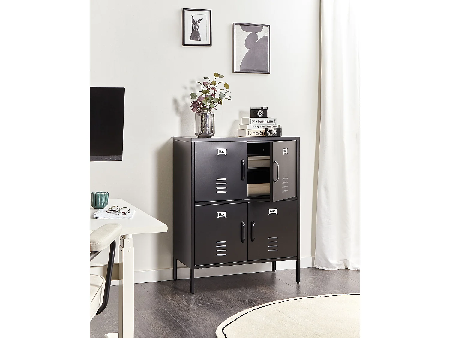 Meuble de rangement HOLBECK Métal Noir