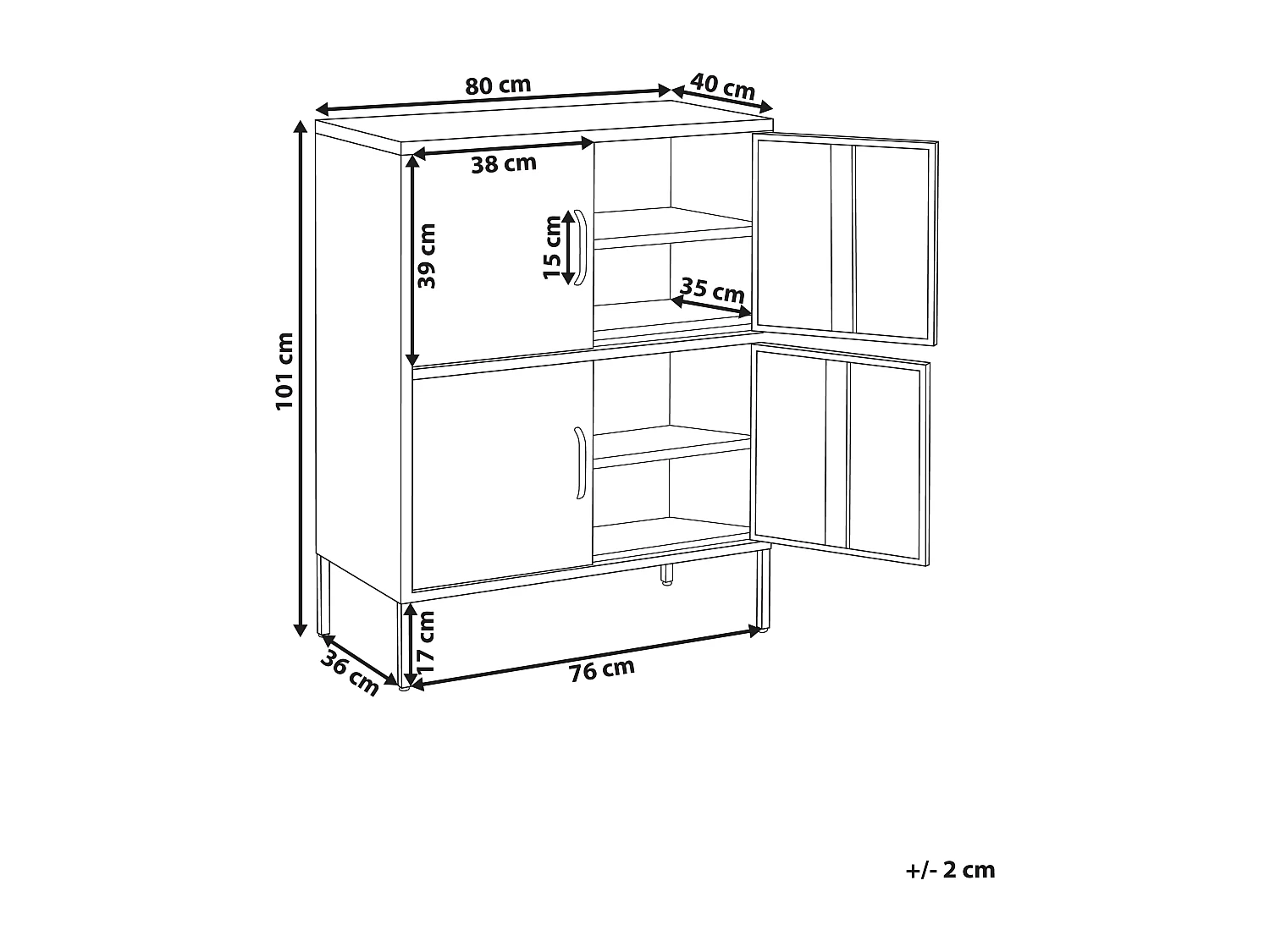 Meuble de rangement HOLBECK Métal Noir