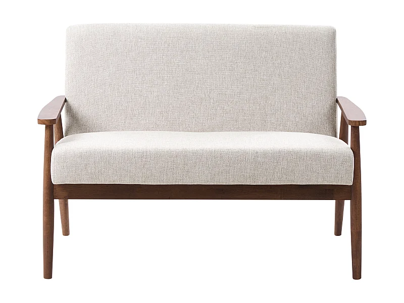 Canapé 2 places ESRUM Tissu Marron foncé/gris