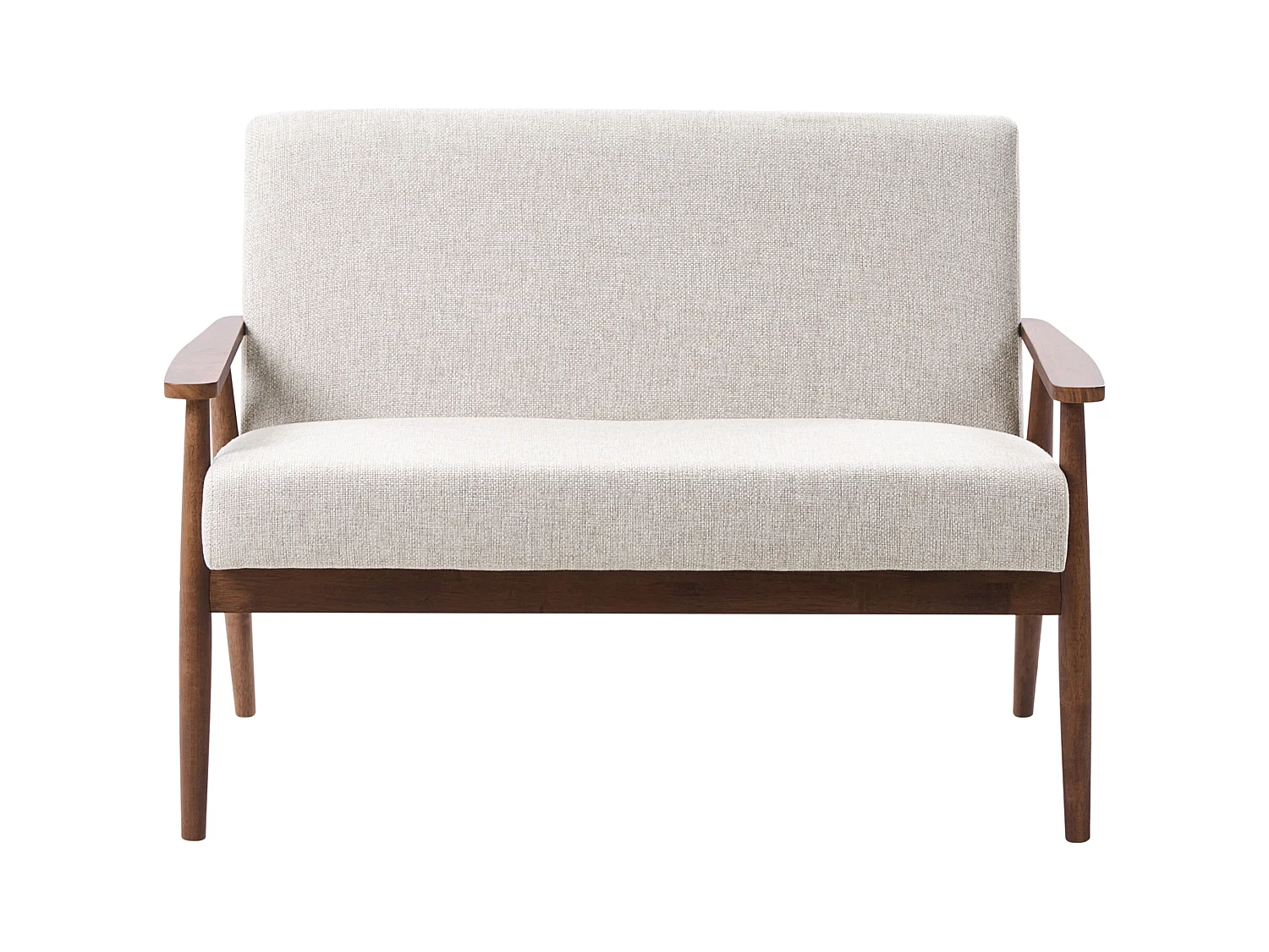 Canapé 2 places ESRUM Tissu Marron foncé/gris