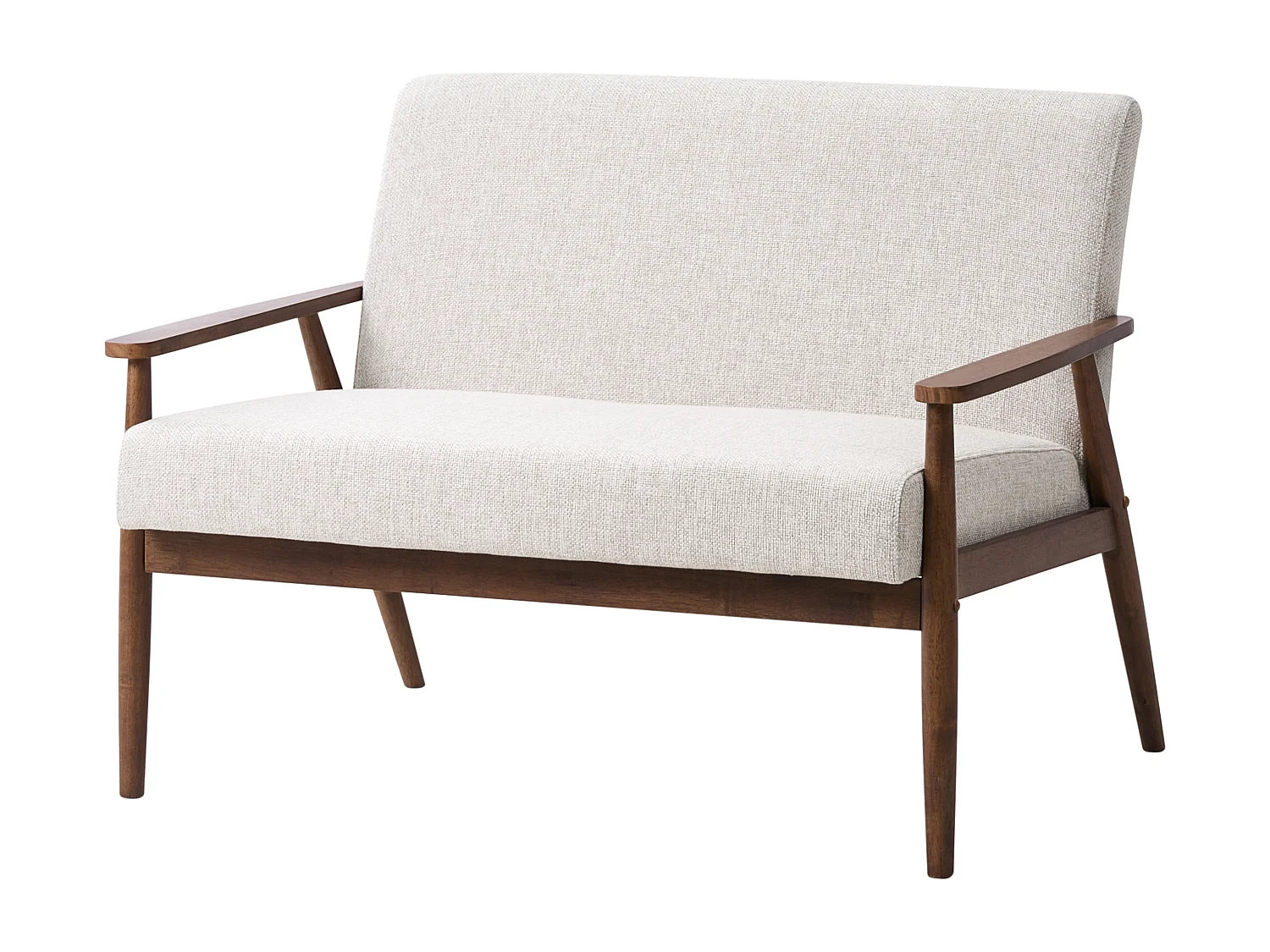 Canapé 2 places ESRUM Tissu Marron foncé/gris