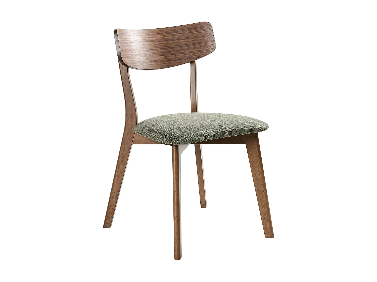 Lot de 2 chaises de salle à manger HOPE Bois Marron foncé/vert