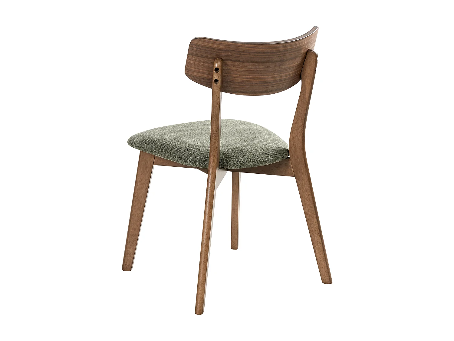 Lot de 2 chaises de salle à manger HOPE Bois Marron foncé/vert