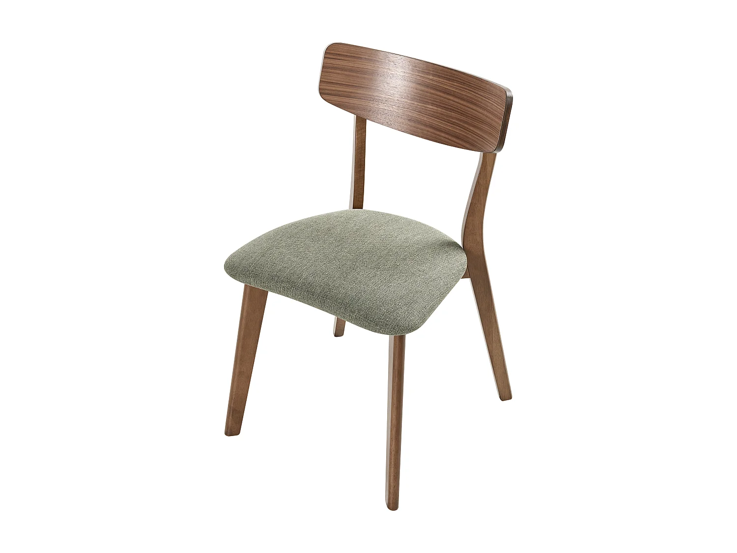 Lot de 2 chaises de salle à manger HOPE Bois Marron foncé/vert