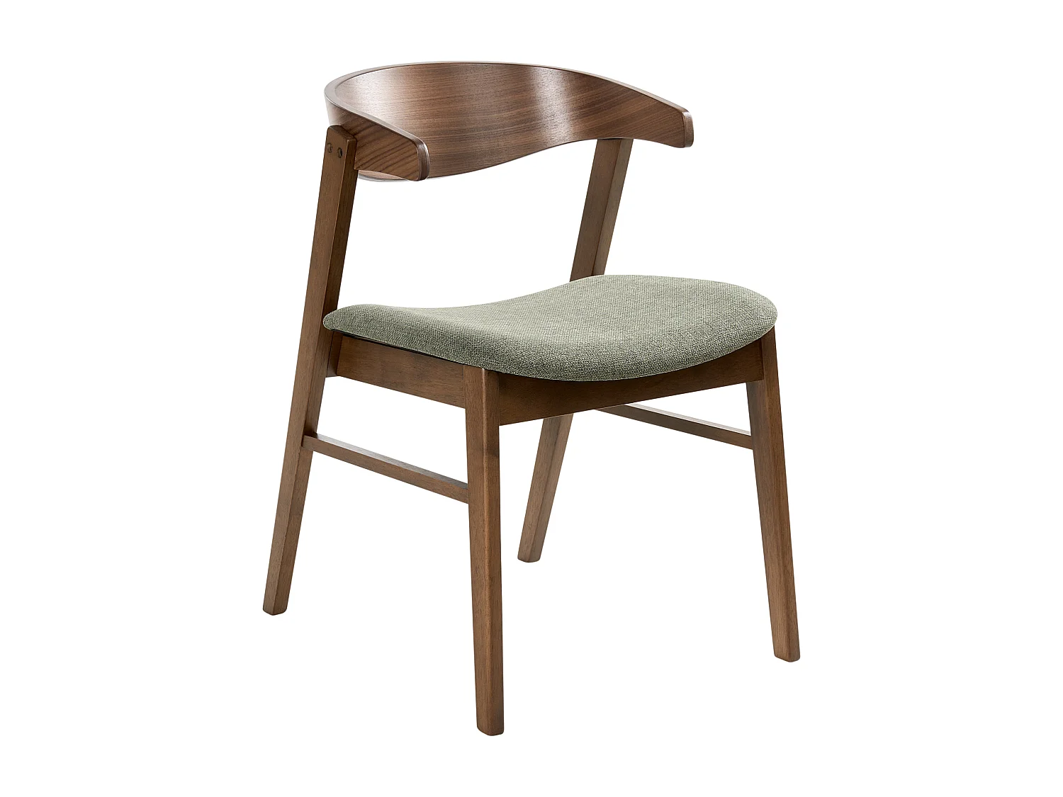 Lot de 2 chaises de salle à manger LILLY Marron foncé/vert