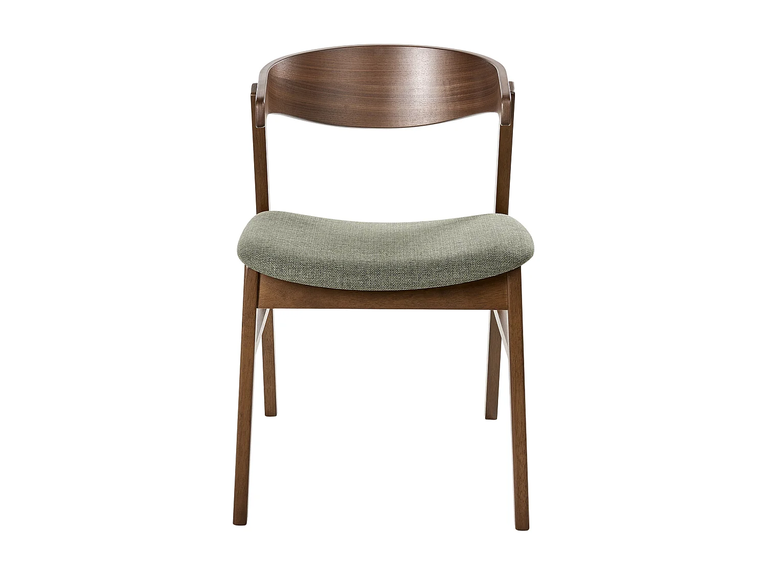 Lot de 2 chaises de salle à manger LILLY Marron foncé/vert