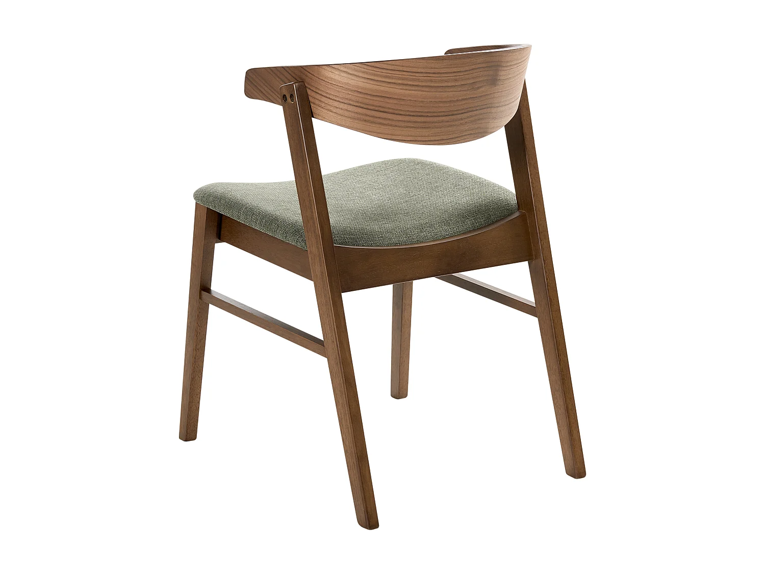 Lot de 2 chaises de salle à manger LILLY Marron foncé/vert