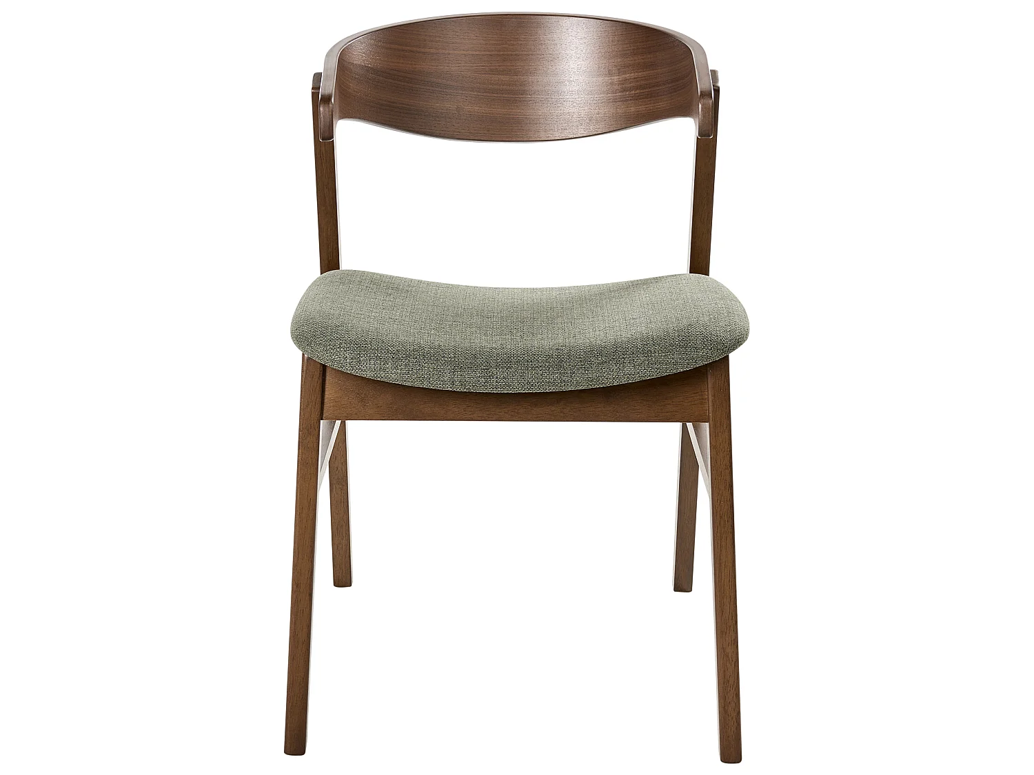Lot de 2 chaises de salle à manger LILLY Tissu Vert foncé/marron