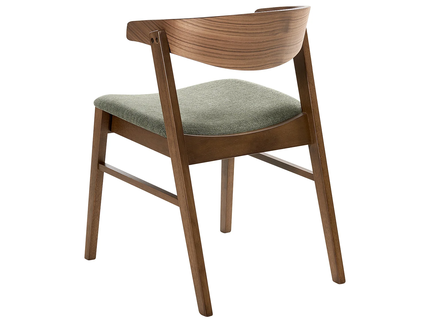 Lot de 2 chaises de salle à manger LILLY Tissu Vert foncé/marron