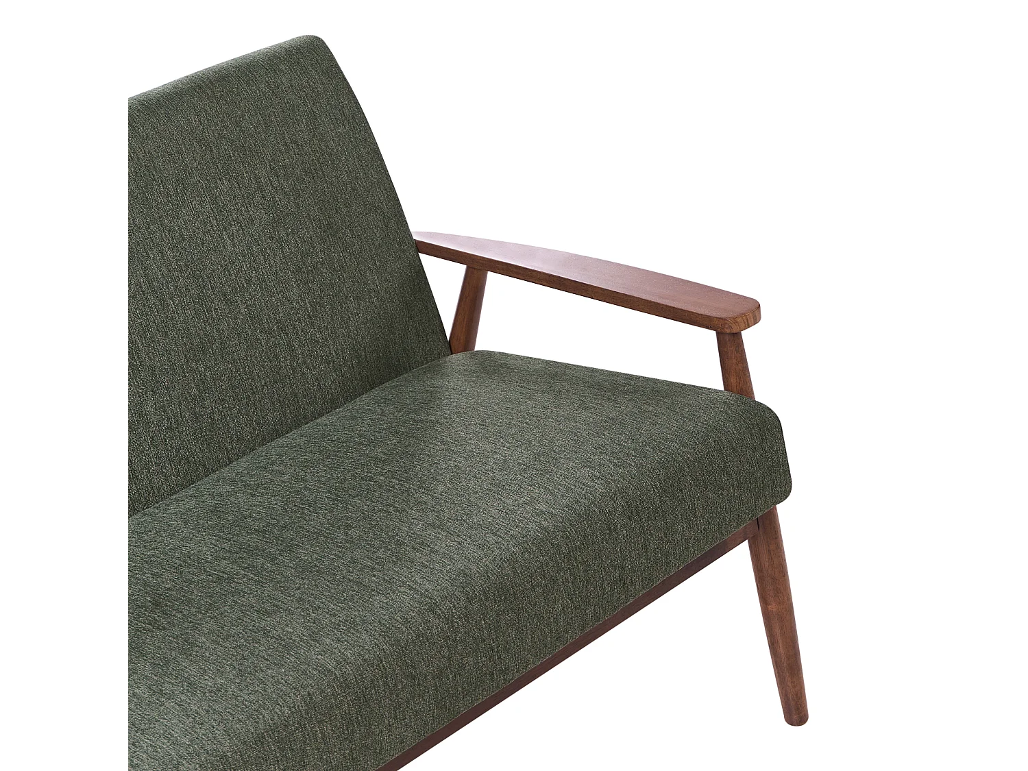 Canapé 2 places ESRUM Tissu Marron foncé/vert