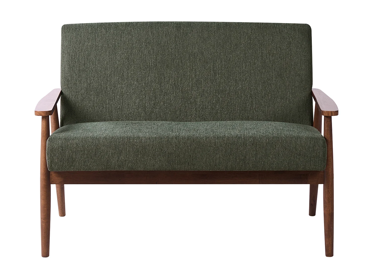 Canapé 2 places ESRUM Tissu Marron foncé/vert