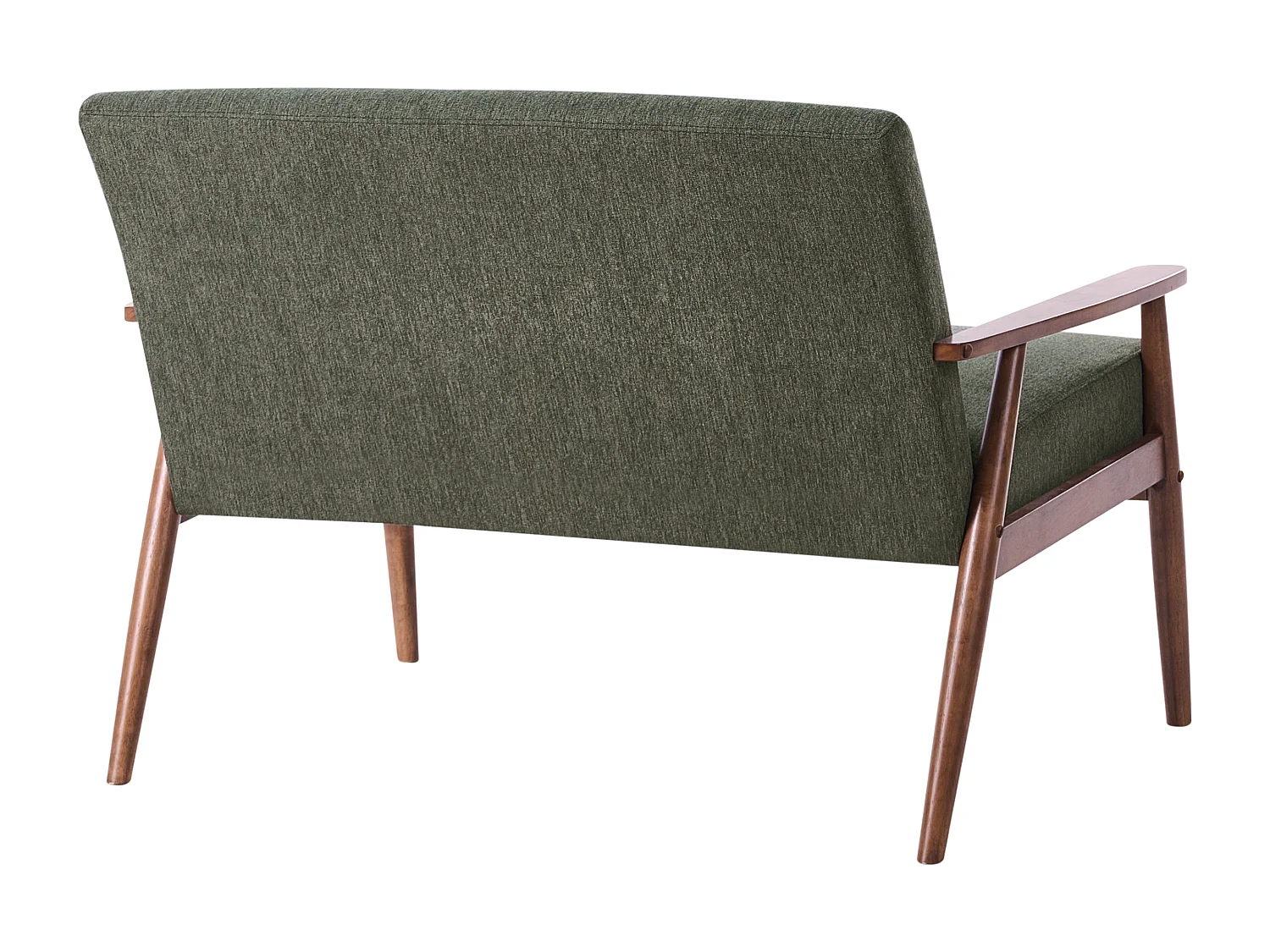 Canapé 2 places ESRUM Tissu Marron foncé/vert