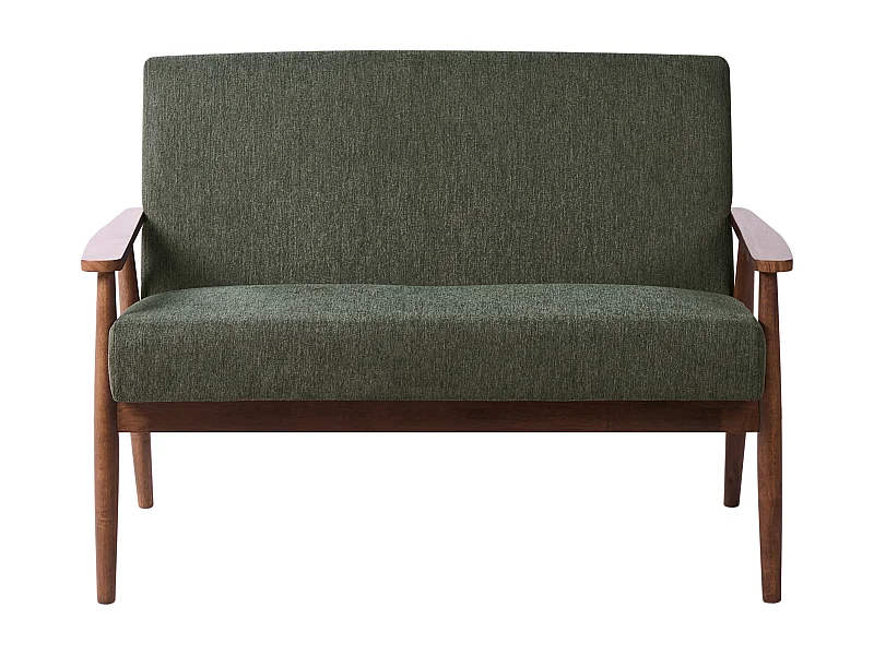 Canapé 2 places ESRUM Tissu Marron foncé/vert