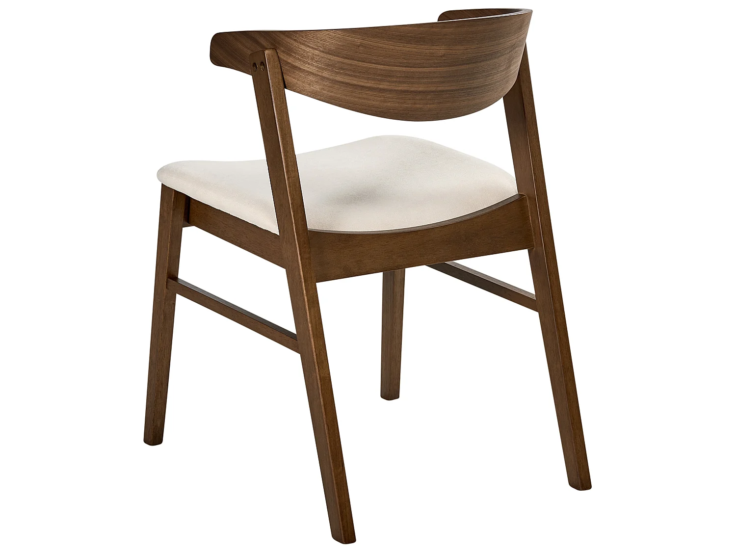Lot de 2 chaises de salle à manger LILLY Tissu Marron/blanc cassé