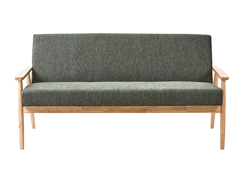 Canapé 3 places ESRUM Tissu Marron clair/ Vert