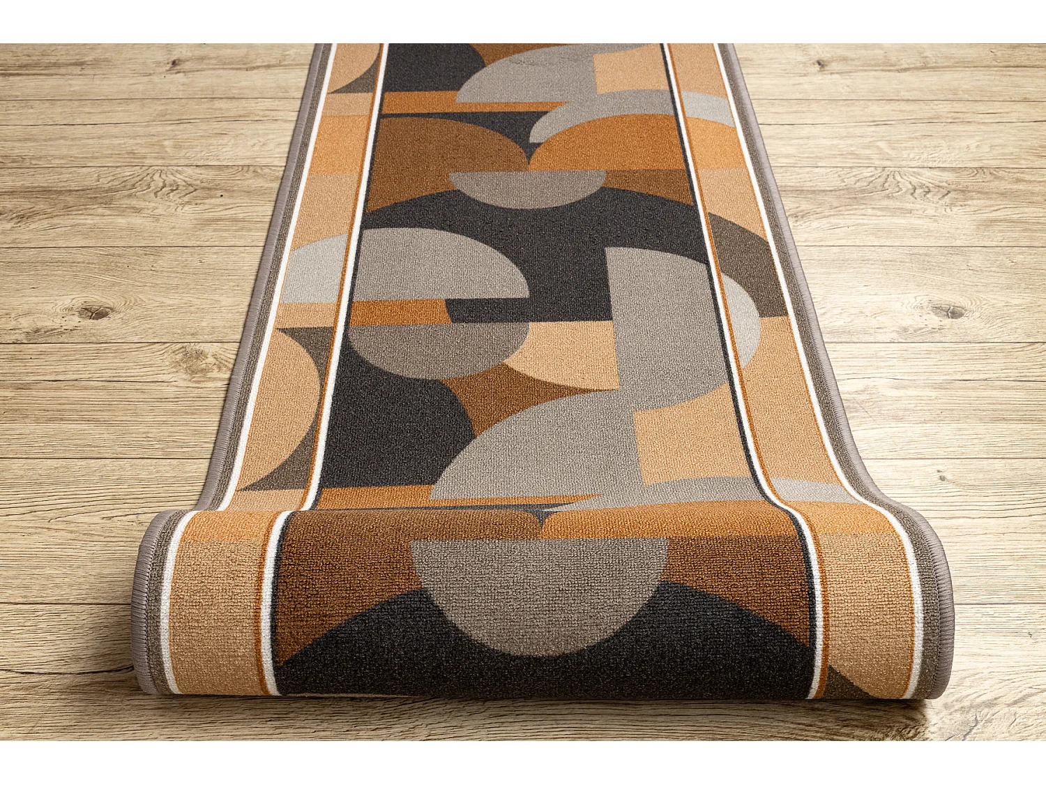 TAPIS DE COULOIR antidérapant MALIS Géométrique, antidérapant beig 100x650 cm